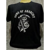 เสื้อวงนำเข้า Sons of Anarchy LOGO Biker Gangster Rocker Rock Metal Punk T-Shirt