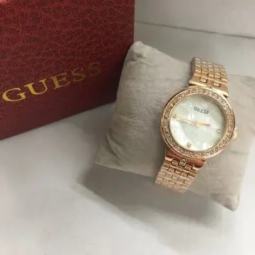 Shop Guess Blue And Rose Gold Watch with great discounts and