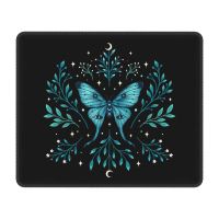 Mystical Moon Moth Mouse Pad Square Non-Slip Rubber Mousepad Gothic Witch Occult Witchcraft Gaming Desk Computer Pads Mouse Mat