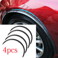 4 Pcs Universal Car Fender Anti-scratch Protector Strip Lip Decal Fender Flare Rubber Wheel Eyebrow Decor Sticker Car Body Trim