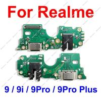 สําหรับ Realme 9i 9 Pro Plus 9Pro + 4G 5G USB Charger Board Dock Connector พอร์ตแจ็คชาร์จ USB ชิ้นส่วนบอร์ดขนาดเล็ก