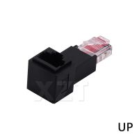 【HOT】 C&amp;T e-MartMall PZ 1ชิ้นอะแดปเตอร์ต่อ RJ45หลายมุมขวาซ้ายทำมุม8P8C FTP STP UTP Cat 5e Lan Ethernet เครือข่าย