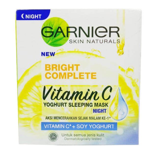 GARNIER BRIGHT COMPLETE VITAMINC YOGHURT SLEEPING MASK Lazada