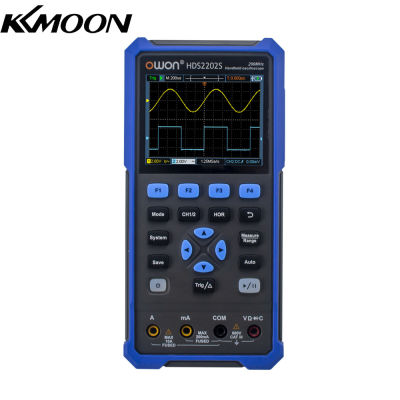 KKmoon OWON HDS2202S 3ใน1เครื่องแสดงคลื่นกระแสไฟฟ้าดิจิตอลมือถือขนาดเล็กมัลติมิเตอร์ Waveform Generator 200MHz 1GSa/S ช่องคู่ Oscilloscope True RMS 20000นับเครื่องทดสอบหลาย3.5นิ้วสี LCD อินเทอร์เฟซ Type-C