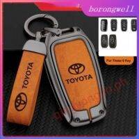 เคสกุญแจรถยนต์หนังทำจากสังกะสีผสมสำหรับ Toyota Hilux 2022 Fortuner 2nd Gen Hilux Rogue &amp; Revo / Infor 2016-2022 Camry ทางเข้าอัจฉริยะไร้กุญแจ Keyless