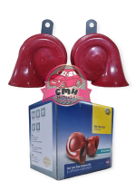 HELLA แท้ แตร หอยโข่ง เฮลล่า สีแดง เสียงเบนซ์ 12V 110 dB RED TWIN TONE