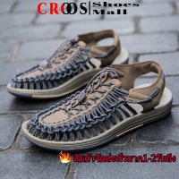 CROOS 2023【จัดส่งรวดเร็ว ราคาถูก】Shoes ? รองเท้าแตะแบบทอ? KEENรองเท้าแตะแบบผูกเชือกชายหาดผู้ชายสไตล์ลำลอง (หลากสี)