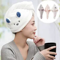 Girl Super Absorption Turban Hair Towel Quick Dry Cartoon Koala Pink Microfiber Hair Towel towels bathroom