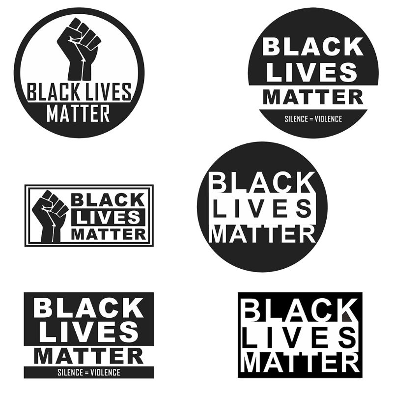 Black Lives Matter 3 Inch Square Vinyl Bumper Sticker Decal 