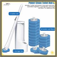 Disposable Toilet Brush Toilet Brush Head Replacement 360° No Dead Ends Wash Toilet Brush Set Replaceable for Easy Bathroom Cleaning