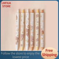 LMFIUA STORE ปากกาหมึกเจล0.5มม. สีดำ6ชิ้นของขวัญสำนักงาน