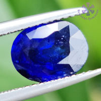 2.37 ct. พลอยไพลิน สีน้ำเงิน สีสวย เป็น TOP Color รูปร่างไข่ พลอยเผาใหม่ การันตีพลอยแท้ 100% เหมาะนำไปทำหัวแหวน หรือจี้เป็นต้น