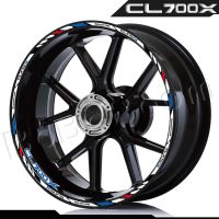 Reflective Motorcycle Wheel Sticker Decal Motor Bike Rim Hub Stripe Tape For CFMOTO 700CL-X CLX700 CLX 700 700CLX