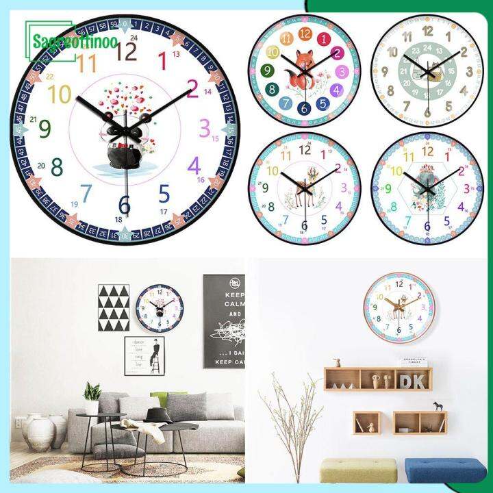 SAGREOTTINOO Playroom Teaching Clock for Classroom Kids Learn to Tell