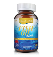 30 เม็ด Real Elixir Fish Oil 1000 mg. น้ำมันปลา เรียล ฟิชออยล์ บำรุงประสาทและสมอง ดูแลสุขภาพหัวใจ ของแท้ของใหม่ FishOil