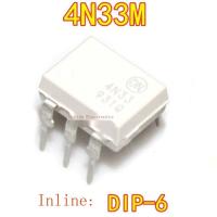 10ชิ้น4N33M สีขาว Optocoupler DIP-6ปลั๊กตรงนำเข้า Optocoupler 4N33SM 4N33