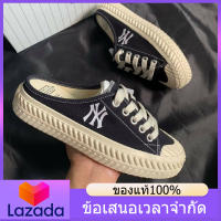 （ของแท้อย่างเป็นทางการ）รองเท้าผ้าใบ MLB NY Play Ball origin Mule YorK Yankees Shoes Mens and Womens Canvas Shoes 3AMUUA11N รองเท้าวิ่ง รองเท้าผ้าใบกีฬา