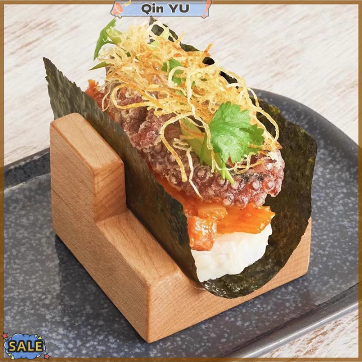 ใหม่สำหรับ-tuesqin-yu-ชั้นซูชิญี่ปุ่น1ชิ้นที่วางขนมกินเล่นทาโก้ทำจากไม้จานไม้วางอาหารแบบซาซิมิเรือซูชิสำหรับร้านอาหารโรงแรมบ้าน