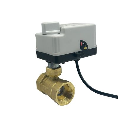 1/2" 3/4" 1" 2" Two Way Motorized Ball Valve With Manual Switch 220V 12V 24V Brass Electric Ball Valve 3-Wire 2 Point Control Plumbing Valves