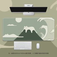 Cute Cat Mouse Pad Oversized Simple Morandi Keyboard ins Style High-Value Table Seaming Customization