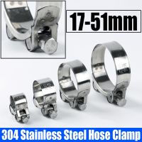 ✖✿ 3PCS European Style Powerful Hose Clamp 304 Stainless Steel Pipe Clamp Exhaust Circular Air Water Pipe Clip Fastener 17mm-51mm