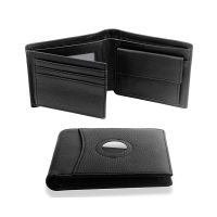 Genuine Leather Men Wallet RFID Air Tag Wallet with Coin Pocket Not Include Air Tag