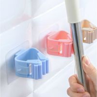 6pcs Wall Mounted Mop Organizer Holder Brush Broom Hanger Home Storage Rack Bathroom Suction Hanging Pipe Hooks Household Tools Picture Hangers Hooks