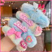 XIANP สีทึบทึบ ตุ๊กตาบาร์บี้ scrunchie ตุ๊กตาผ้าพลัฌ แฟชั่นสำหรับผู้หญิง เชือกรัดผม ที่มัดผม หางม้าหางม้า ยางรัดผม สำหรับผู้หญิง