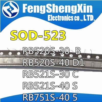 100pcs/lot RB520S-30 B RB520S-40 D1 RB521S-30 C RB521S-40 S RB751S-40 5 SOD-523 Schottky barrier diode