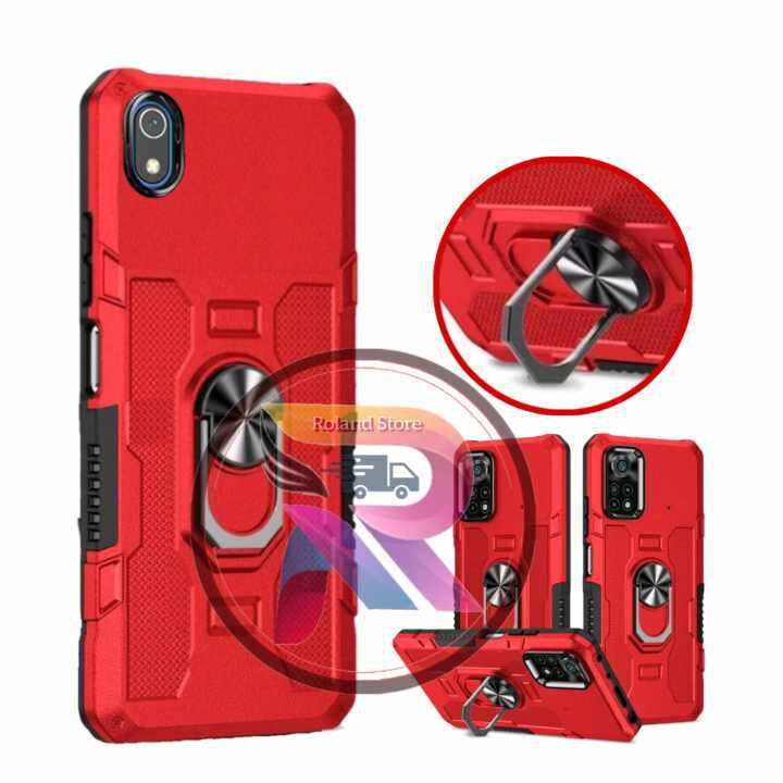 Casing Hp Untuk Vivo Y91cy1s Case Robot Hit Eye Whit Ring Transformer Phantom Hybrit Armor 360 8016