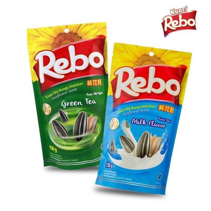 Kuaci Rebo 150gr Biji Bunga Matahari Original Milk Green Tea Dan