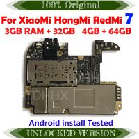 Tdhhx ทำงานอย่างสมบูรณ์สำหรับเมนบอร์ด Redmi 7ปลดล็อค100% 32Gb 64Gb สำหรับ Hongmi 7 Redmi 7 Logic Board เมนบอร์ด