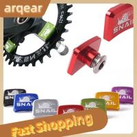 ARQEAR529453 1/4ชิ้นจานเดี่ยวที่มีสีสันจักรยานเสือภูเขาจานหน้าแบบยึดสลักเกลียวอุปกรณ์เสริมสำหรับการปั่นจักรยานโซ่ล้อสกรู