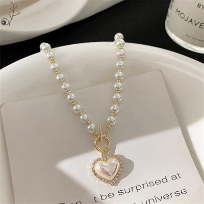Gift Boho Valentines Day Choker Bridesmaid Penadnt Necklace Heart Beaded