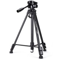 YUNTENG 390 Aluminum Tripod with 3-Way Head phone Holder clip for Camera Phone Vidicon