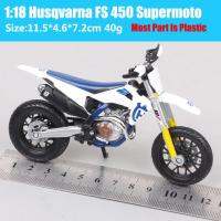 โมเดลรถจักรยานยนต์ Supermoto 450รถมอเตอร์ครอส,จักรยานแข่งยานพาหนะของเล่นจำลองทนทานรุ่น1/18