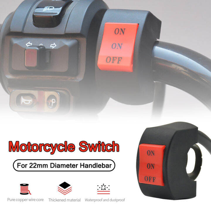 Motorcycle Switch Motorcycle Headlight Universal Switch LED 3way Mini