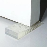 ✆✕ Silicone Door Stop Transparent Grey Black Block Wedge Doorstops Door Rear Retainer Anti-collision Stop Slip-resistant Doorstop