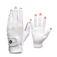 ★New★ 2023 Ladies Golf Gloves Summer Breathable Fingerless PU Non-slip Corrugated Left and Right Hands Movement