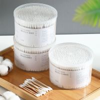 【jw】♗☌◄  500PCS Disposable Makeup Eyebrow Cotton Swab Buds Wood Sticks Ears