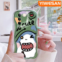 YIWESAN เคสสำหรับ Vivo V27 Pro 5G V27E 5G S16 Pro 5G S16E 5G เคสลายการ์ตูนน่ารักฉลามกรอบใหม่นุ่มเคสโทรศัพท์โปร่งใสเนื้อครีมกันกระแทกปลอกซิลิโคนป้องกันเลนส์กล้องเคสใส