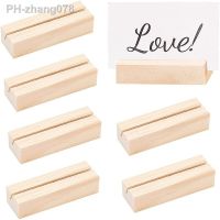 1pcs Wood Place Card Holders Note Name Card Holder Table Number Stands for Wedding Party Events Decoration Double Side Display