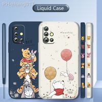 Disney Winnie Pooh Tigger Phone Case For Samsung Galaxy A73 A53 A33 A52 A32 A22 A71 A51 A21S 4G 5G Liquid Left Rope Cover
