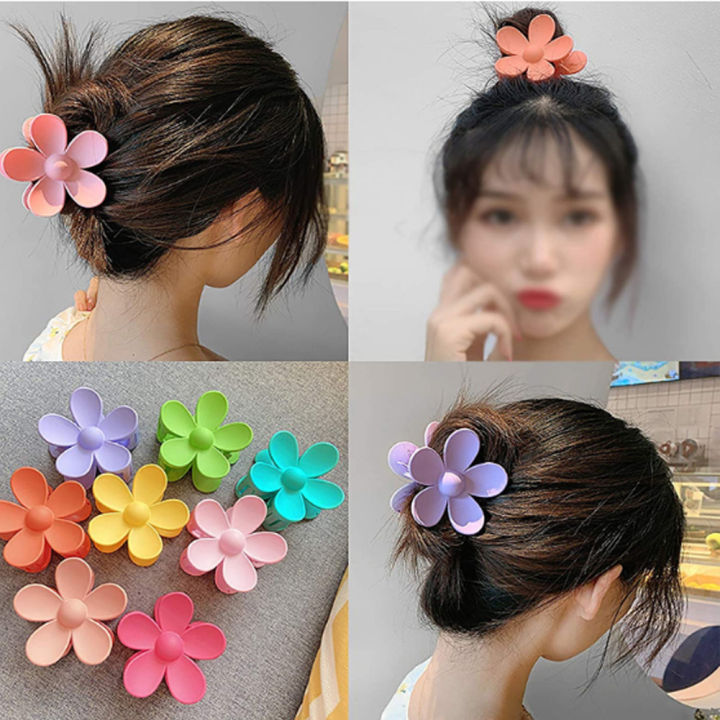 【ZNBY】Hairpin Large Flower-shaped Clip Sweet and Cute Girl Hair ...