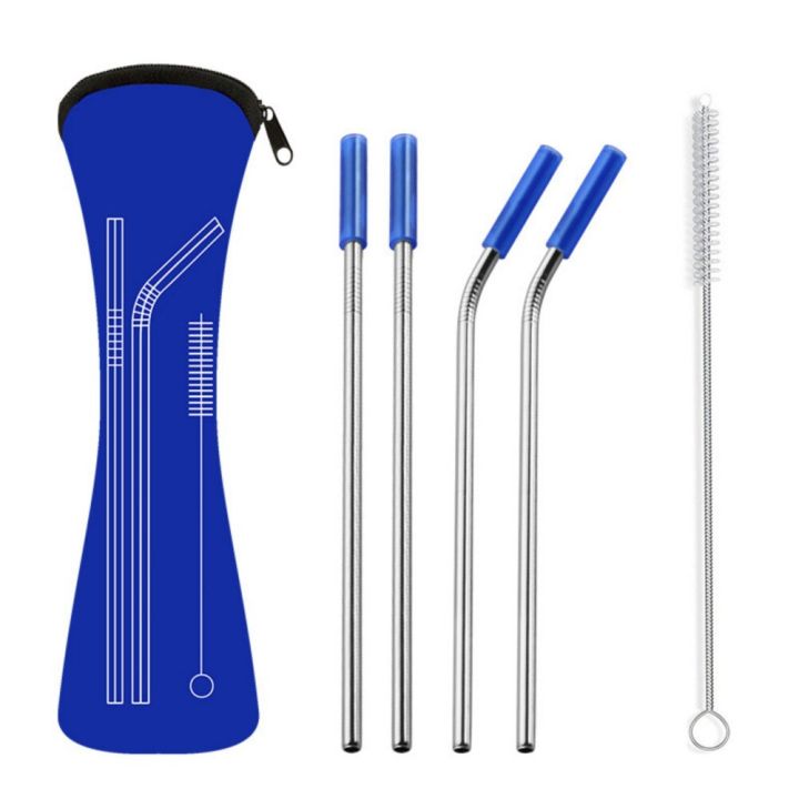 Stainless Steel Straw And Brush Set + Silicone Straw (6pcs/set), For Bubble  Tea And Drinks