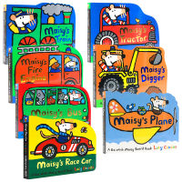 The original English picture book mouse wave Maisy vehicle modeling paperboard book 7 volumes for sale maisy S fire engine / digger / train / bus English Enlightenment Lucy cousins