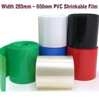 1Meter Width 285~600mm  PVC Shrinkable Film Lithium Battery Heat Shrink Tubing Li-ion Wrap Cover Skin  Sleeves Insulation Sheath Electrical Circuitry