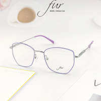 ?กรอบแว่นตา FUR รุ่น 88044-C44 เต็มกรอบสีม่วง-เงิน Vintage ทรงสวย ใส่สบาย (บริการตัดเลนส์สายตาราคาถูก)