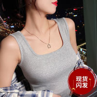 [Customized] Internet Hot Summer Sleeveless Knitted Tight Vest for Women Inner Wear Base Square Collar Ice Silk Thread Small