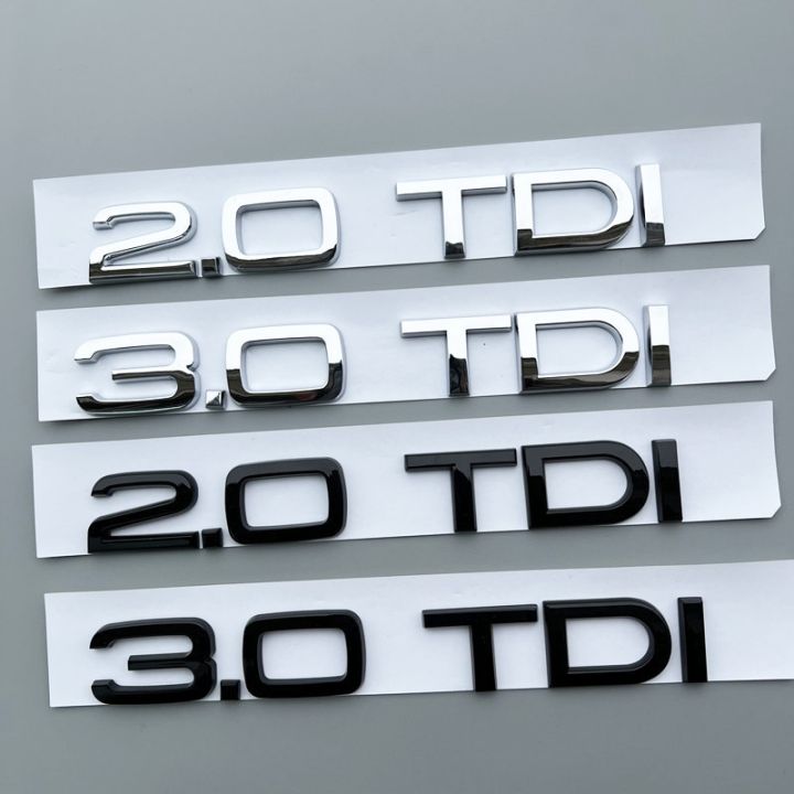 Car 3D ABS 2.0 3.0 TDI Trunk Letters Logo Displacement Badge